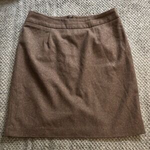 Chadwicks of‎ Boston Brown Wool Blend Skirt Lined Business Career Women's 10 P